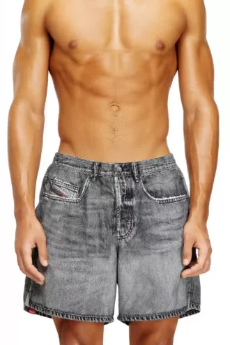 soccer-41-dnm Swim shorts with denim trompe l’oeil print