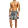 soccer-41-dnm Swim shorts with denim trompe l’oeil print