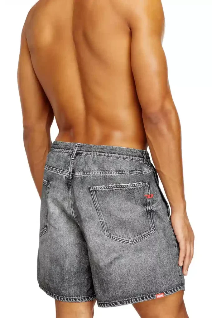 soccer-41-dnm Swim shorts with denim trompe l’oeil print