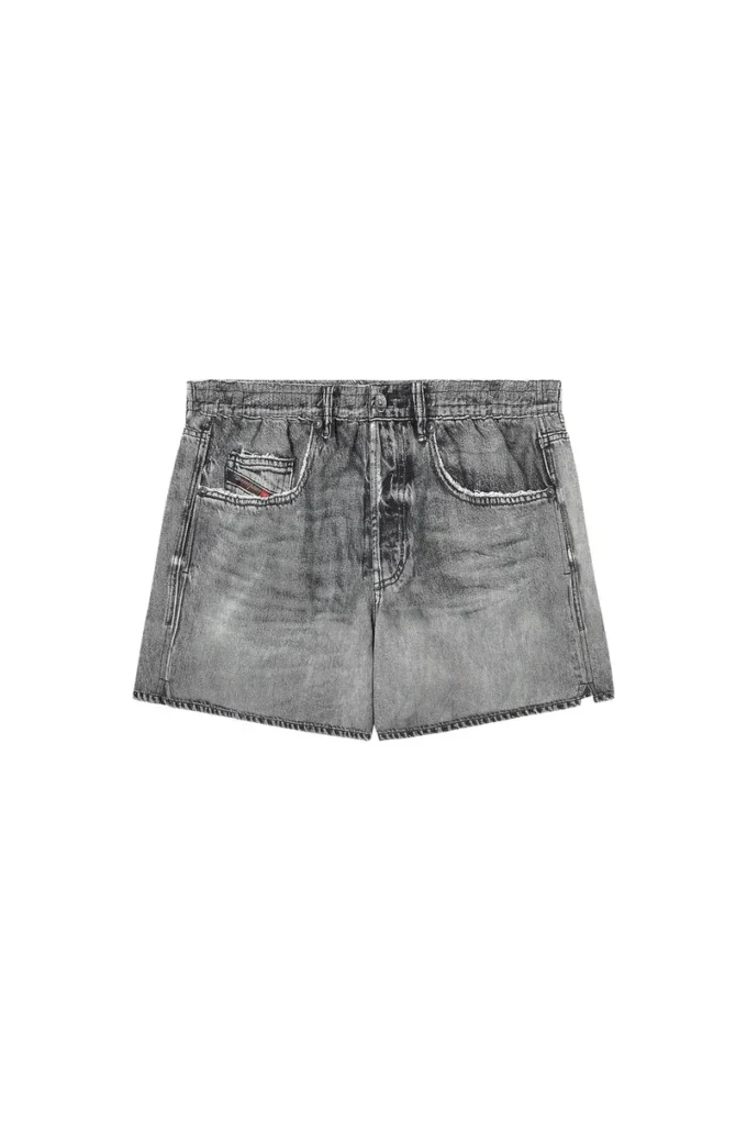 soccer-41-dnm Swim shorts with denim trompe l’oeil print
