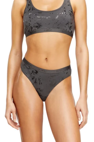 stars-gft Thong in metallic-effect stretch cotton