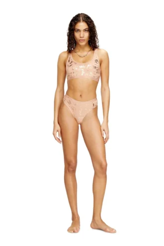 stars-gft Thong in metallic-effect stretch cotton