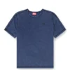 t-adjind-new Distressed T-shirt with denim effect