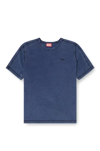 t-adjind-new Distressed T-shirt with denim effect
