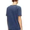 t-adjind-new Distressed T-shirt with denim effect