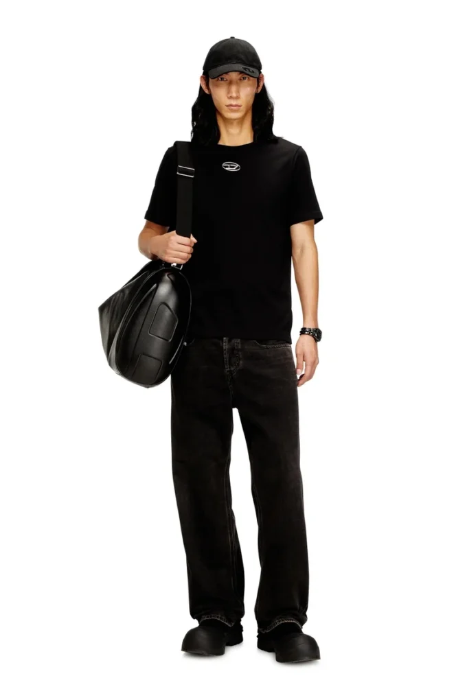 t-adjust-od T-shirt with metallic Oval D