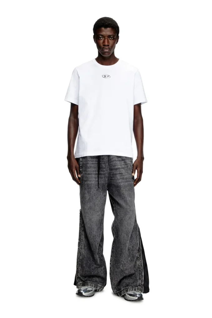 t-adjust-od T-shirt with metallic Oval D