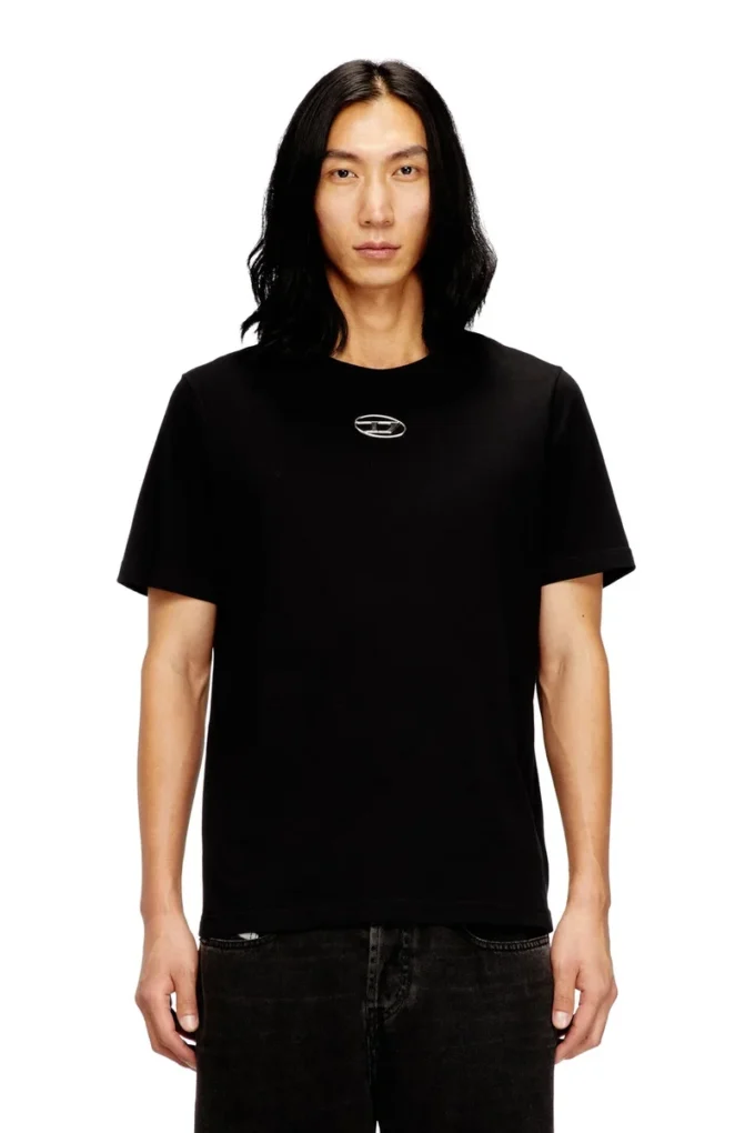 t-adjust-od T-shirt with metallic Oval D