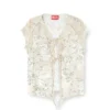 t-afrymy Tie top with mixed camo prints
