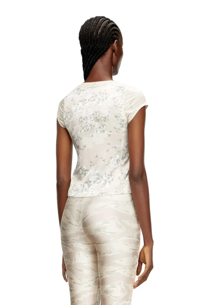 t-afrymy Tie top with mixed camo prints