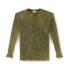 t-ally Henley top in treated wide-rib jersey