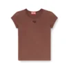t-angie-od T-shirt with cut-out embroidered logo