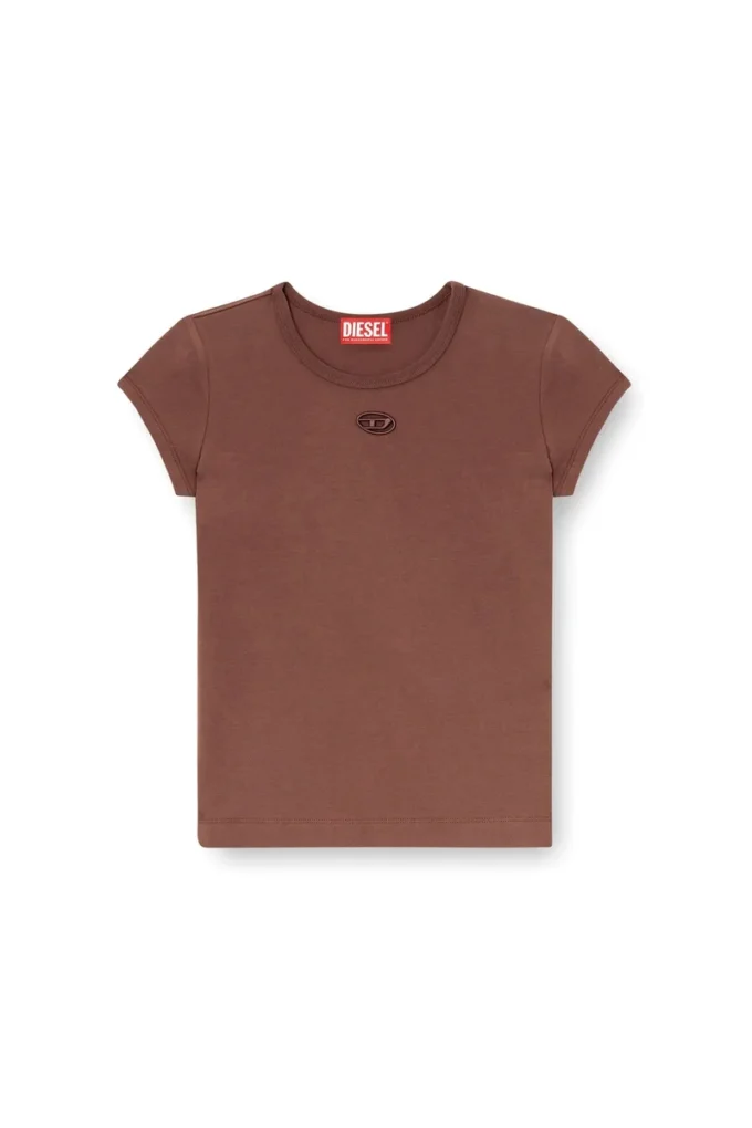 t-angie-od T-shirt with cut-out embroidered logo