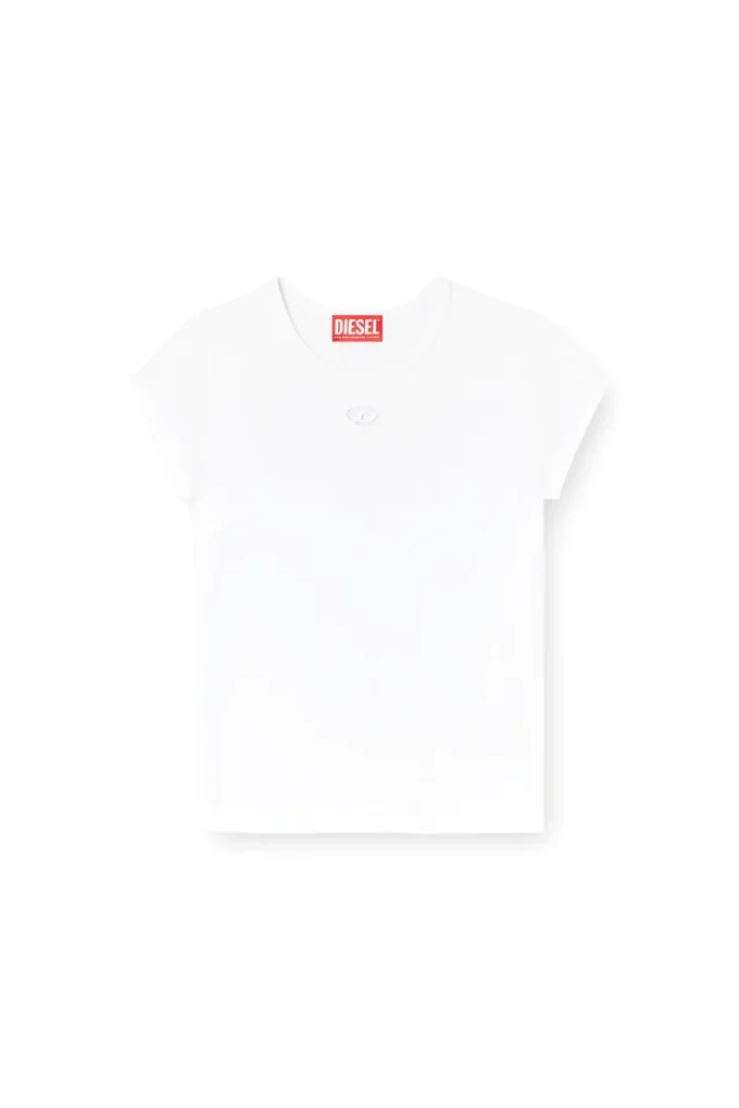 t-angie-od T-shirt with cut-out embroidered logo