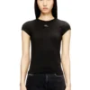 t-angie-od T-shirt with cut-out embroidered logo