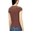 t-angie-od T-shirt with cut-out embroidered logo