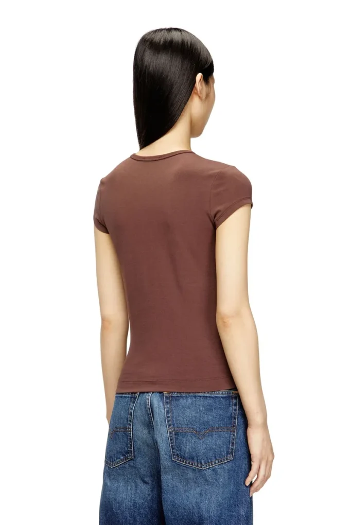 t-angie-od T-shirt with cut-out embroidered logo