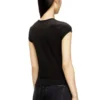 t-angie-od T-shirt with cut-out embroidered logo