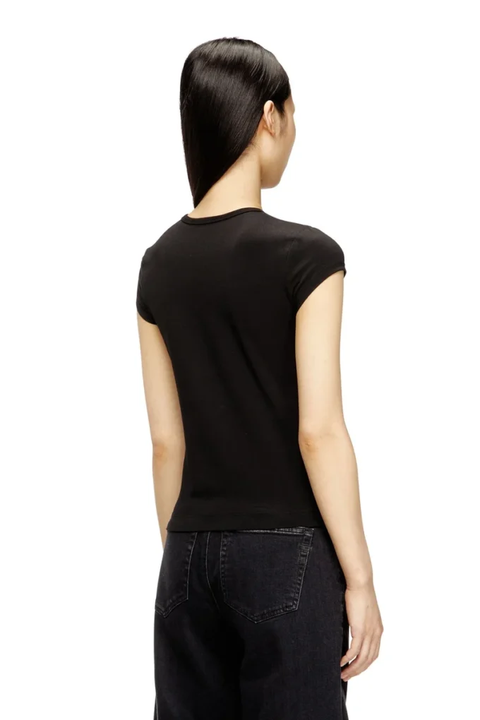 t-angie-od T-shirt with cut-out embroidered logo