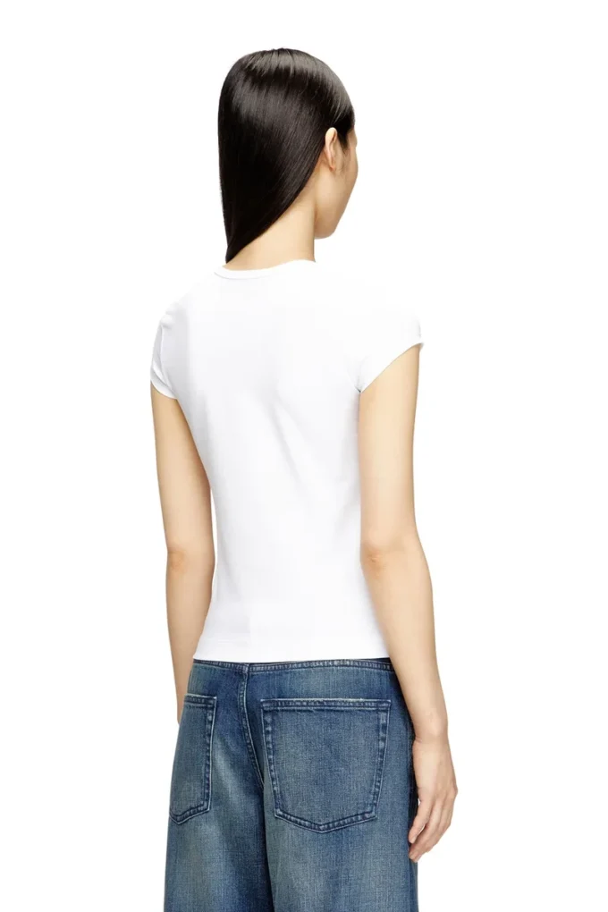 t-angie-od T-shirt with cut-out embroidered logo