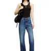 t-anki-od Slim ribbed tank top with metallic Oval D