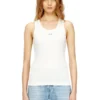 t-anki-od Slim ribbed tank top with metallic Oval D