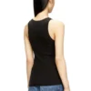 t-anki-od Slim ribbed tank top with metallic Oval D