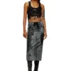 t-bils-dev Tulle tank top with destroyed jersey