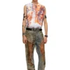 t-birco-p6 Shiny tank top with Diesel film print