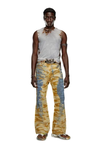 t-bisco-burn-art Tulle top with burning plastic print