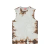 t-bisco-burn-art Tulle top with burning plastic print