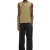 t-bisco-iod Sleeveless cotton top with metallic Oval D