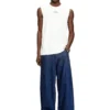t-bisco-iod Sleeveless cotton top with metallic Oval D