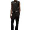 t-bisco-iod Sleeveless cotton top with metallic Oval D