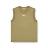 t-bisco-iod Sleeveless cotton top with metallic Oval D