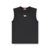 t-bisco-iod Sleeveless cotton top with metallic Oval D