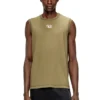 t-bisco-iod Sleeveless cotton top with metallic Oval D