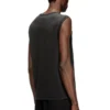 t-bisco-iod Sleeveless cotton top with metallic Oval D