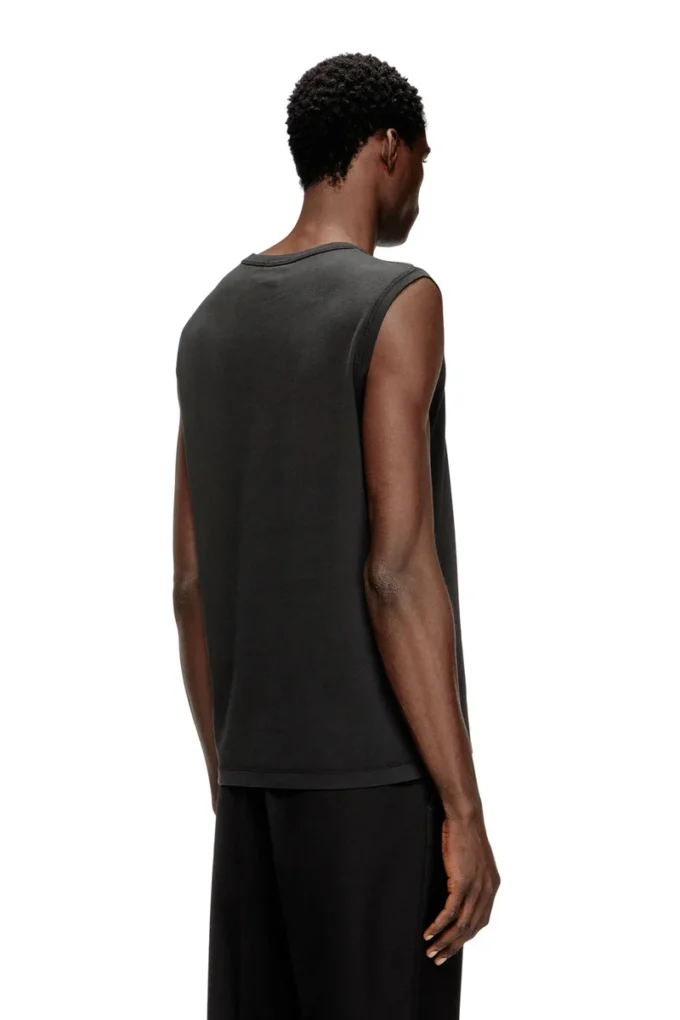 t-bisco-iod Sleeveless cotton top with metallic Oval D
