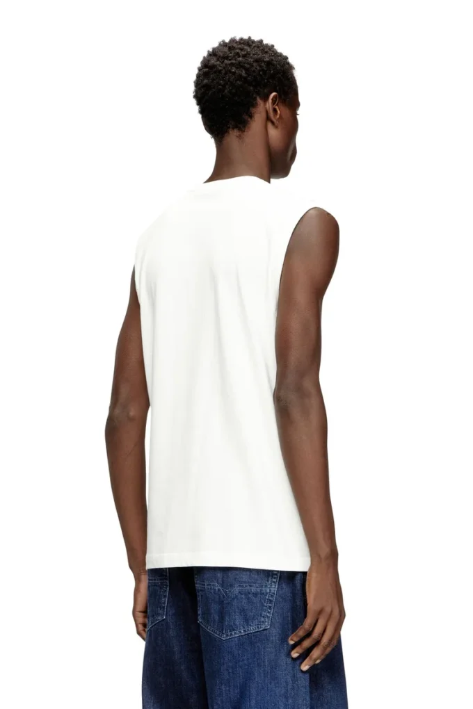 t-bisco-iod Sleeveless cotton top with metallic Oval D