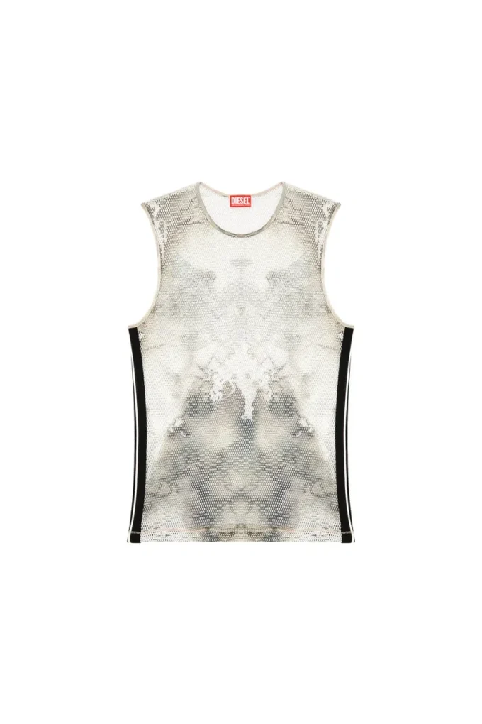 t-bisket Tank top in printed mesh
