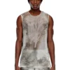 t-bisket Tank top in printed mesh