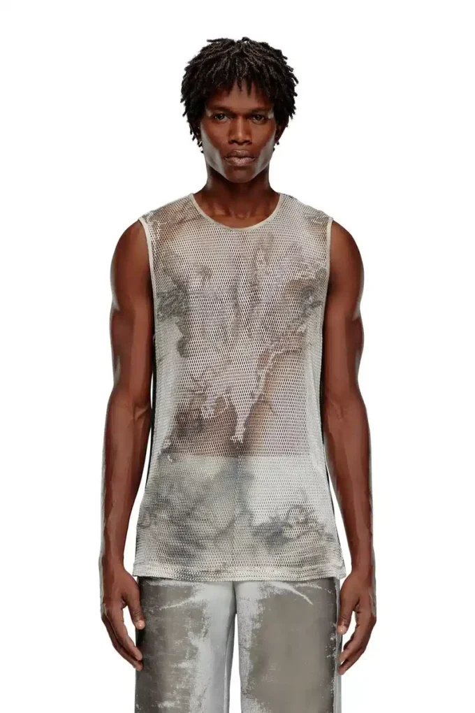 t-bisket Tank top in printed mesh