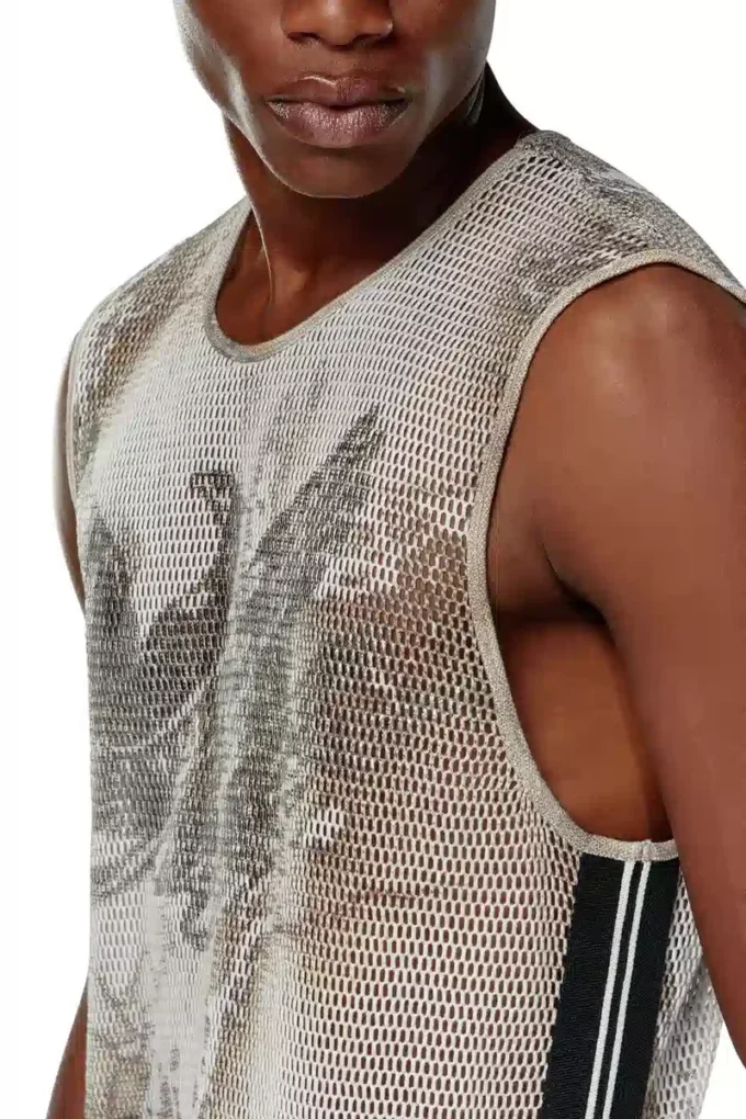 t-bisket Tank top in printed mesh