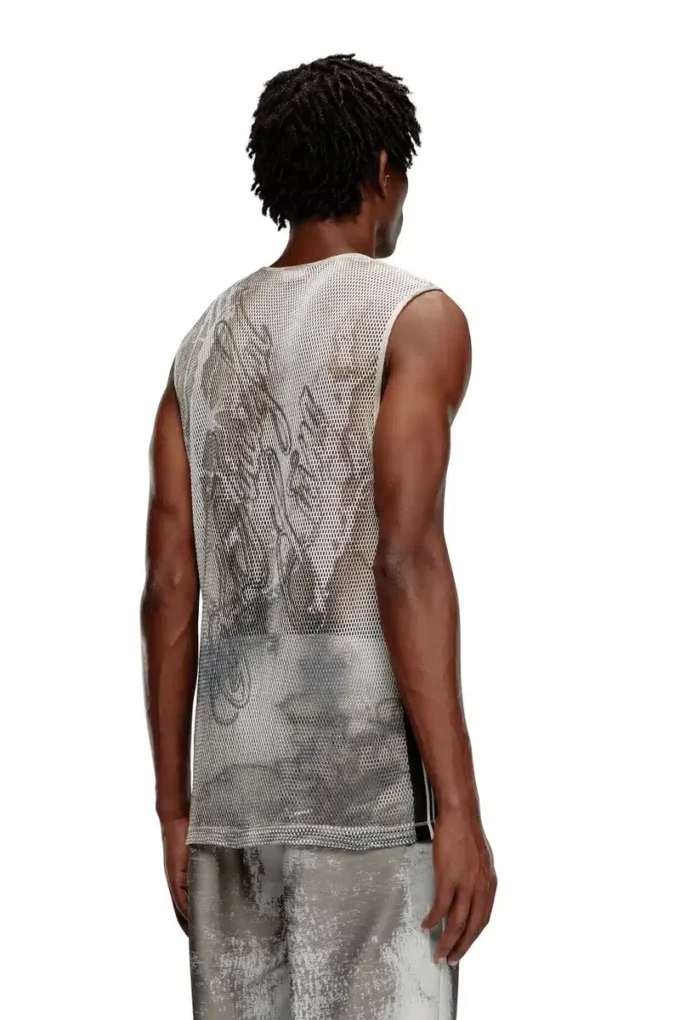 t-bisket Tank top in printed mesh