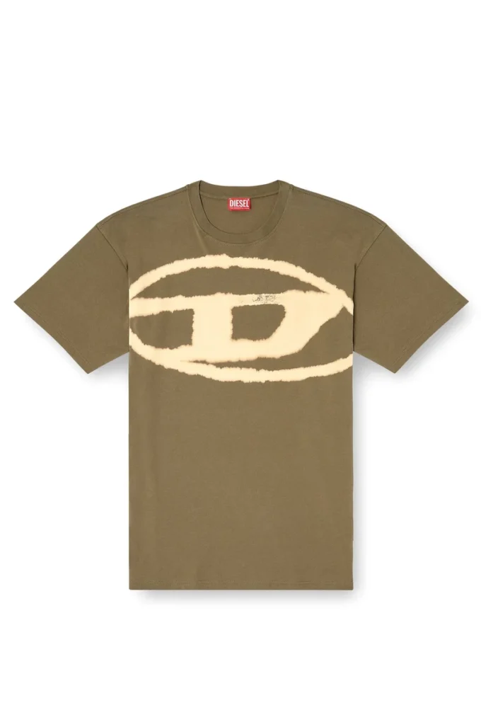 t-boxt-bleach T-shirt with bleached Oval D logo