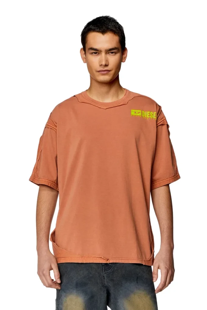 t-boxt-dbl T-shirt with destroyed peel-off effect