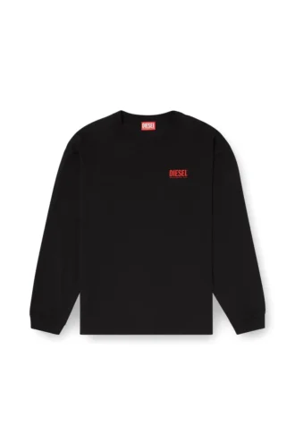 t-boxt-ls-bisk Relaxed long-sleeve T-shirt with Diesel logos
