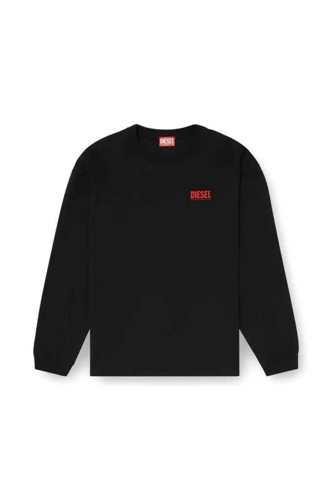 t-boxt-ls-bisk Relaxed long-sleeve T-shirt with Diesel logos