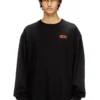 t-boxt-ls-bisk Relaxed long-sleeve T-shirt with Diesel logos